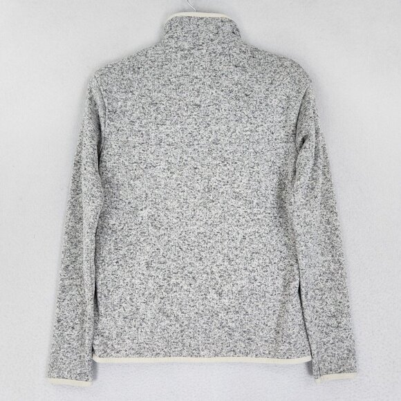 Eddie Bauer Sweater Womens Extra Small Gray Mock Neck Snap Pullover Pockets - Picture 9 of 10